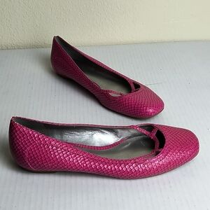 LOFT Ann Taylor Pink 5M Textured Ballet Flats Shoes Driving Walking Travel
